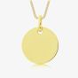 9ct Small Plain Disc Pendant FA592/CN02518