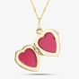 9ct Gold Heart Daisy Locket Chain 1-65-1713