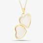 9ct Gold Heart Shaped Diamond Locket With Chain LK231 CN025-18