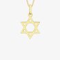 9ct Yellow Gold Star Of David Pendant Necklace 1.64.2521