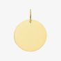 9ct Yellow Gold Medium Round Disc Loose Pendant PN1198