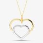 9ct Two Colour Double Heart Pendant 2.68.0579