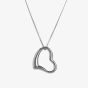 9ct White Gold Small Open Heart Pendant 5-61-4243