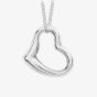 9ct White Gold Small Open Heart Pendant 5-61-4243