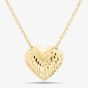 9ct Gold Diamond Cut Heart Pendant 1.19.6344