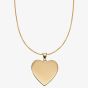 9ct Yellow Gold Plain Heart Necklace GP2237 GN141