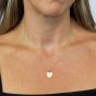9ct Yellow Gold Plain Heart Necklace GP2237 GN141