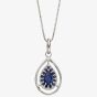 9ct White Gold Sapphire Cut Out Teardrop Necklace GP2271L GN151