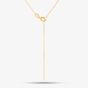 9ct Yellow Gold Cubic Zirconia Open Heart Necklace P1616Y