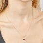 9ct Yellow Gold Garnet January Birthstone Loose Pendant GP2189