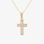 9ct Yellow Gold Channel-set Cubic Zirconia Cross GCS9