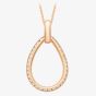 9ct Rose Gold Cubic Zirconia Open Teardrop Pendant 5.68.3392