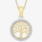 9ct Two Colour Stone Set Tree of Life Pendant 1.68.4602