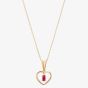 9ct Yellow Gold Ruby Open Heart Pendant OJP161-R