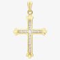 9ct Yellow Gold Cubic Zirconia Cross Pendant 1.64.0929