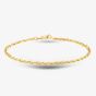9ct Yellow Gold 7 Inch Prince of Wales Chain Bracelet 1.29.4301