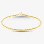 9ct Yellow Gold 18cm Hollow Rope Chain Bracelet 1.22.0781