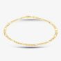 9ct Yellow Gold 7.25 Inch Figaro Chain Bracelet HF070-7.25