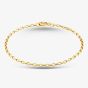 9ct Yellow Gold 7.5 Inch Oval Belcher Chain Bracelet HOBD-210-9Y-7.5