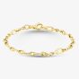 9ct Yellow Gold 7.5 Inch Figaro Chain Bracelet BBE006Y
