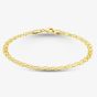 9ct Yellow Gold 7.5 Inch Multi Leaf Chain Bracelet BBE019Y