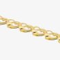 9ct Yellow Gold 7 Inch Multi Open Hearts Chain Bracelet BBE021Y