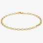 9ct Yellow Gold Oval Belcher Chain Bracelet 1.24.0761