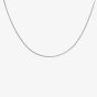 9ct White Gold 16-18 Inch Diamond Cut Curb Necklace 5.13.0620