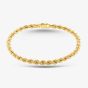 9ct Yellow Gold 8.5 Inch Rope Chain Bracelet HLRP-420-9Y-8.5