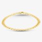 9ct Yellow Gold Flat Curb Chain Bracelet SUFC-580-9Y-8.5