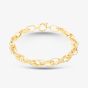 9ct Yellow Gold Double Oval Textured Link Bracelet 1.29.7072