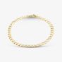 9ct Yellow Gold 8.5 Inch Flat Curb Chain Bracelet SUFC-530-9Y-8.5