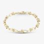 9ct Yellow Gold 7.5 Inch Fancy Ball Bar Chain Bracelet HTLC-600-9Y-7.5