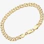 9ct Yellow Gold Double Curb Chain Bracelet HGR2D100