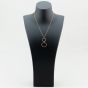 9ct Gold Double Circle Drop Necklace GN298