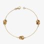 9ct Yellow Gold Textured Knot Bracelet GB467