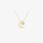 9ct Two-Tone Gold Adjustable Moon and Stars Necklace 2.19.9364