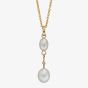 9ct Yellow Gold Freshwater Pearl Double Tier Loose Pendant GP2282W