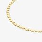 9ct Yellow Gold 7.5 Inch Stamped Heart Bracelet HSHB-470-9Y-7.5