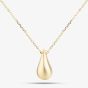 9ct Yellow Gold Teardrop Pendant Necklace GN399