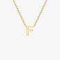 9ct Yellow Gold Mini Initial F Necklace 1.19.0155