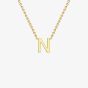 9ct Yellow Gold Mini Initial N Necklace 1.19.0163