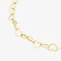 9ct Yellow Gold 7.5 Inch Heart Link Chain Bracelet HMHC-500-9Y-7.5