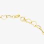 9ct Yellow Gold 7.5 Inch Heart Link Chain Bracelet HMHC-500-9Y-7.5