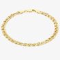 9ct Yellow Gold 7 Inch Double-Hollow-Link Curb Bracelet 1.23.0431