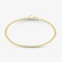 9ct Yellow Gold Diamond Cut Forzatina Chain Bracelet 1.29.0061