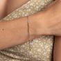 9ct Two Colour Gold 7.5 Inch Elongated Link Bracelet GB512