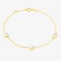 9ct Yellow Gold Mother Of Pearl Heart Bracelet 1.29.1642