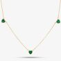 9ct Yellow Gold Malachite Heart Necklace 1.19.1650