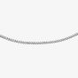 9ct White Gold 16-18 Inch Diamond-Cut Fine Curb Chain 5.13.0030
